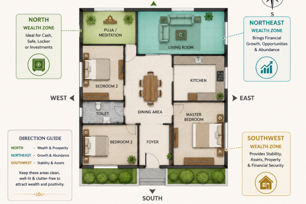 Best Directions for Wealth According to Vastu
