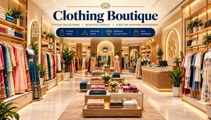 Elegant Indian Clothing Boutique Interior